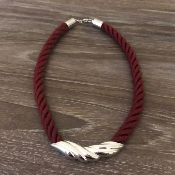 Sarah Coventry Jewelry - Vintage 1978 Burgundy Merlot Rope Necklace